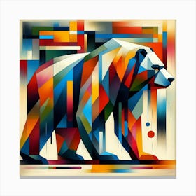 Abstract modernist Bear 1 Canvas Print