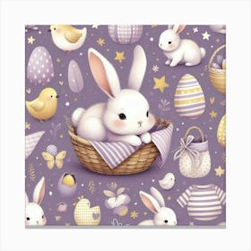 Easter Bunny Nursery Canvas Print