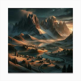 Landscape Painting Canvas Print