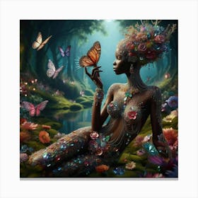 Butterfly Woman 1 Canvas Print