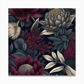Floral Seamless Pattern 7 Canvas Print