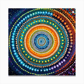 Dot Painting Canvas Print