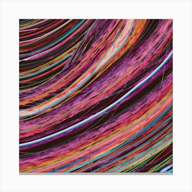 Abstract Wavy Lines colour Canvas Print