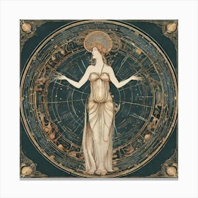 Astrological Nouveau Chart Series - 10 Canvas Print