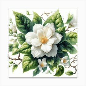 White flowers 7 Canvas Print