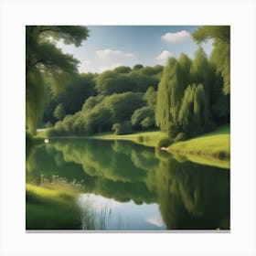 Lake In The Woods 4 Canvas Print
