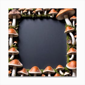 Frame Of Mushrooms 3 Canvas Print