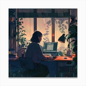 A Motion Graphics Lofi Illustration 1718805916 3 Canvas Print