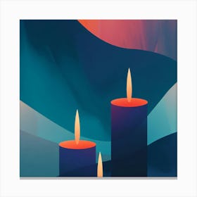 Three Candles Canvas Print