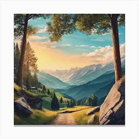 Landscape Painting Canvas Print