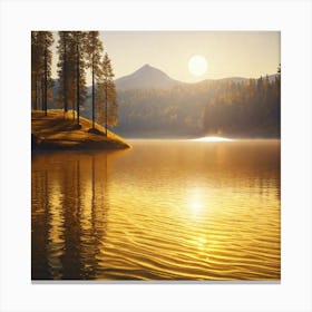 Sunrise Over Lake 1 Canvas Print