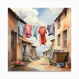 Laundry Line Canvas Print
