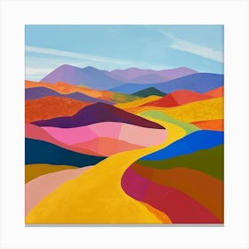 Colourful Abstract Gobi Gurvansaikhan National Park Mongolia 2 Canvas Print