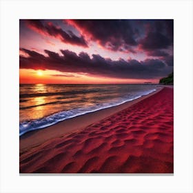 Red Sand Beach Canvas Print