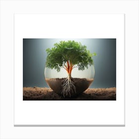 Tree In A Ball Canvas Print