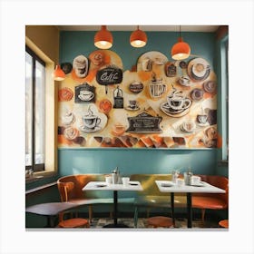 Cafe Wall Mural Canvas Print