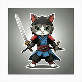 Samurai Cat 1 Canvas Print