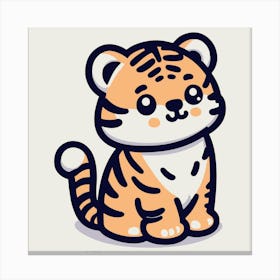 Cute Animal Tiger 5 Canvas Print