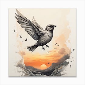 Bird In Flight Canvas Print