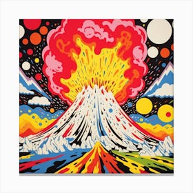 Erupting Volcano Canvas Print