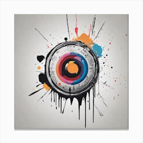 Camera Splatter Canvas Print