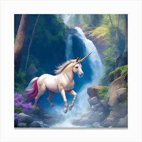 Unicorn In The Forest 1 Canvas Print