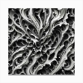 Black and White Abstract Art 431 Canvas Print