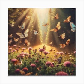 Butterfly In The Forest 1 Canvas Print