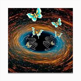 Black Hole Butterfly release  Canvas Print