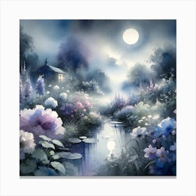 Moonlit Garden Canvas Print