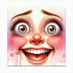 Clown Face Canvas Print