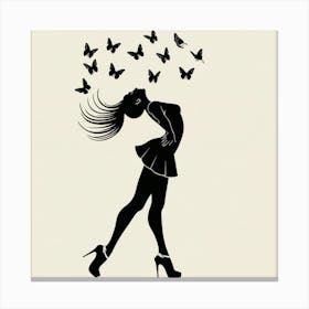 Butterfly Girl Canvas Print