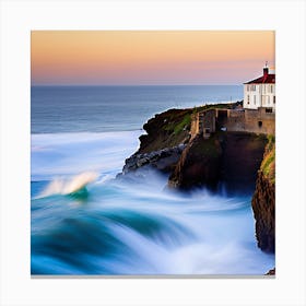 Lighthouse At Sunset Canvas Print