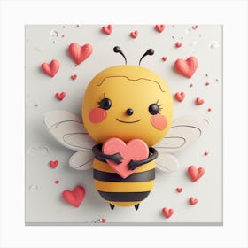 Bee love Canvas Print