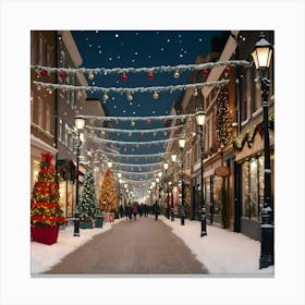 Christmas In Montreal Canvas Print