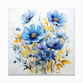 Blue Cosmos Canvas Print