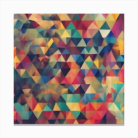 Polygonal Abstract Triangles Canvas Print