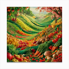 Fruit And Vegetable Garden Canvas Print