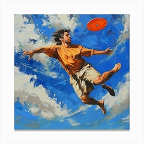 Frisbee Man 1 Canvas Print