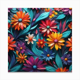 Colorful Flowers 1 Canvas Print