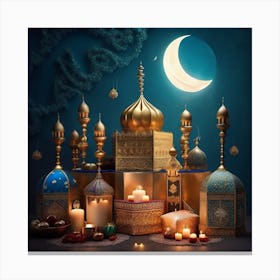 Muslim Holiday Background Canvas Print