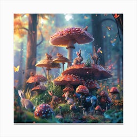 Mushroom Forest 5 Canvas Print