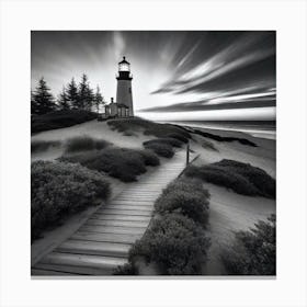 Lighthouse At Dusk 8 Canvas Print