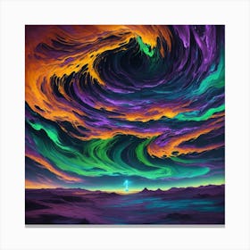 Aurora Oil Painting Canvas Print