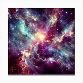 A mesmerizing and otherworldly galaxy filled with stars and nebulas.4 Canvas Print