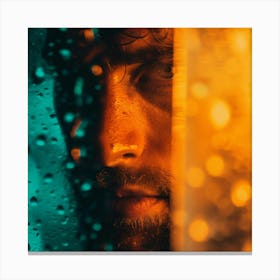 Raindrops On A Window Canvas Print