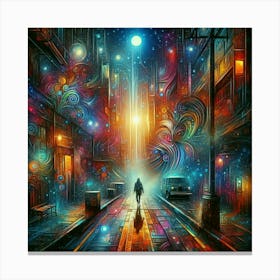 Psychedelic City 8 Canvas Print