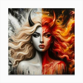 Devils And Angels Canvas Print