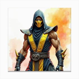 Mortal Kombat Ninja Fighter Concept Art (281) Canvas Print