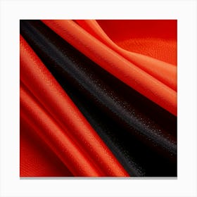 Red And Black Fabric Canvas Print